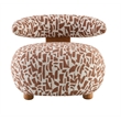Bowery Hill Upholstered Accent Chair in Brown Pattern Fabric