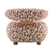Bowery Hill Upholstered Accent Chair in Brown Pattern Fabric