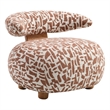 Bowery Hill Upholstered Accent Chair in Brown Pattern Fabric