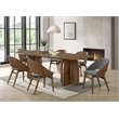 Bowery Hill Dining Table with Double Pedestal Base in Dark Walnut