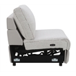 Bowery Hill Modular Power Armless Recliner in Gray Sherpa and Velvet