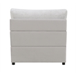 Bowery Hill Modular Power Armless Recliner in Gray Sherpa and Velvet