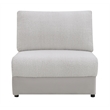 Bowery Hill Modular Power Armless Recliner in Gray Sherpa and Velvet