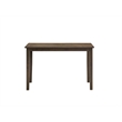 Bowery Hill Solid Rubber Wood Drop Leaf Dining Table in Rich Walnut