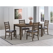 Bowery Hill Solid Rubber Wood Drop Leaf Dining Table in Rich Walnut