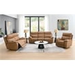 Bowery Hill Power Motion Sofa with USB and Power Headrest in Brown Leather