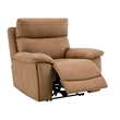 Bowery Hill Power Recliner with USB and Power Headrest in Brown Leather