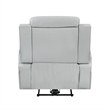 Bowery Hill Power Motion Recliner in Light Gray Synthetic Leather
