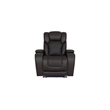 Bowery Hill Quilted Power Motion Recliner in Dark Gray Microfiber