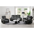 Bowery Hill Power Motion Recliner in Dark Gray Synthetic Leather