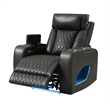 Bowery Hill Power Motion Recliner in Dark Gray Synthetic Leather