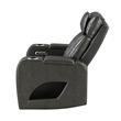 Bowery Hill Power Motion Recliner in Dark Gray Synthetic Leather