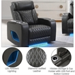 Bowery Hill Power Motion Recliner in Dark Gray Synthetic Leather