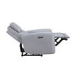 Bowery Hill Power Motion Recliner with USB Port in Gray Synthetic Leather