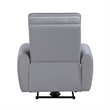 Bowery Hill Power Motion Recliner with USB Port in Gray Synthetic Leather