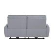 Bowery Hill Power Motion Sofa with USB Port in Gray Synthetic Leather