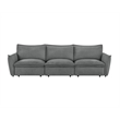 Bowery Hill Upholstered Power Sofa with Sleeper in Gray Chenille