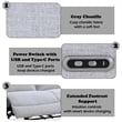 Bowery Hill Power Motion Sofa with USB Port in Gray Chenille