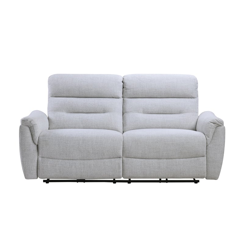 Bowery Hill Power Motion Sofa with USB Port in Gray Chenille