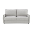 Bowery Hill Upholstered Sofa with Memory Foam Sleeper in Beige Chenille