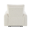 Bowery Hill Power Motion Recliner with USB Port in Cream Chenille