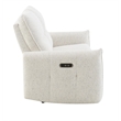 Bowery Hill Power Motion Loveseat with USB Port in Cream Chenille
