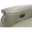 Bowery Hill Power Motion Sectional Sofa in Light Gray Top Grain Leather