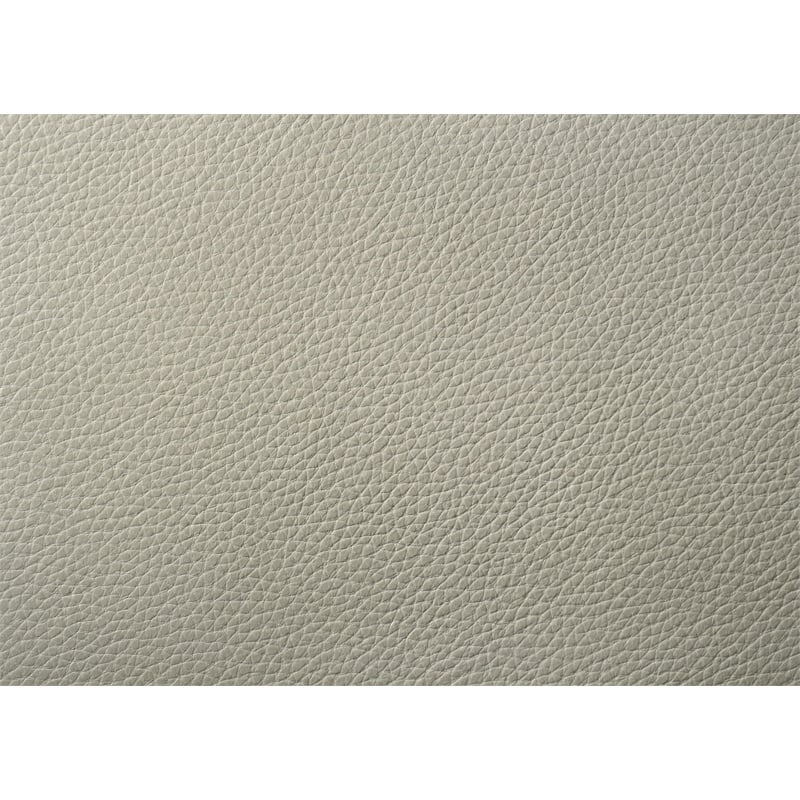 Bowery Hill Power Motion Sectional Sofa in Light Gray Top Grain Leather