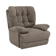Bowery Hill Tufted Power Motion Recliner in Camel Leather Aire