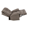 Bowery Hill Tufted Power Motion Recliner in Camel Leather Aire