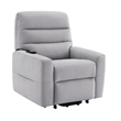 Bowery Hill Power Motion Recliner with Lift in Gray Leather Aire