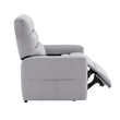 Bowery Hill Power Motion Recliner with Lift in Gray Leather Aire