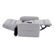 Bowery Hill Power Motion Recliner with Lift in Gray Leather Aire