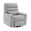 Bowery Hill Power Motion Recliner with Lift in Gray Leather Aire