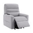 Bowery Hill Power Motion Recliner with Lift in Gray Leather Aire