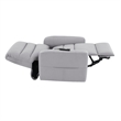 Bowery Hill Power Motion Recliner with Lift in Gray Leather Aire