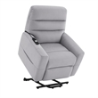 Bowery Hill Power Motion Recliner with Lift in Gray Leather Aire