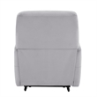 Bowery Hill Power Motion Recliner with Lift in Gray Leather Aire