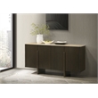 Bowery Hill 4-Door Server with Ceramic Top in Ceramic and Walnut