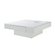Bowery Hill Square Coffee Table with Fixed Top in White High Gloss
