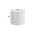 Bowery Hill Round End Table with Fixed Top in White High Gloss