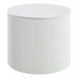 Bowery Hill Round End Table with Fixed Top in White High Gloss