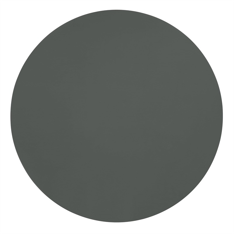 Bowery Hill Round Coffee Table with Cross Base in Teal High Gloss