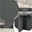 Bowery Hill Round End Table with Cross Base in Teal High Gloss