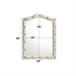 Bowery Hill Arched Button-Tufted Dresser Mirror in Beige Fabric