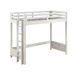 Bowery Hill Twin Loft Bed with Fixed Ladder in Weathered White