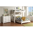 Bowery Hill Twin Loft Bed with Fixed Ladder in Weathered White