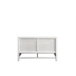 Bowery Hill Low-Profile Queen Bed with Slat Support in Weathered White