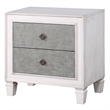 Bowery Hill Farmhouse Nightstand in Rustic Gray and Weathered White