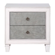Bowery Hill Farmhouse Nightstand in Rustic Gray and Weathered White